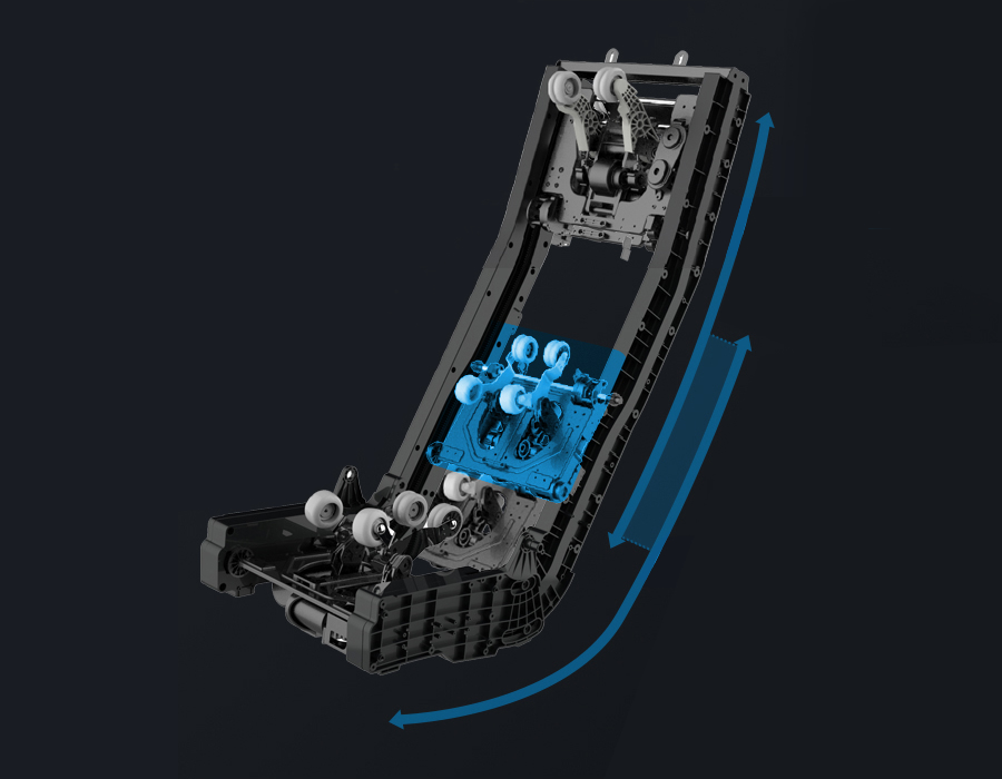 Изображение на гъвкавата шина на механизма на Масажен стол PRIME