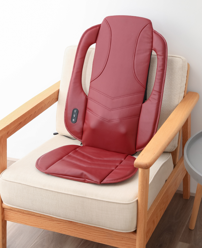 Husa de masaj pentru spate Relaxa cu shiatsu si incalzire, potrivita si pentru scaunul auto, culoare rosie