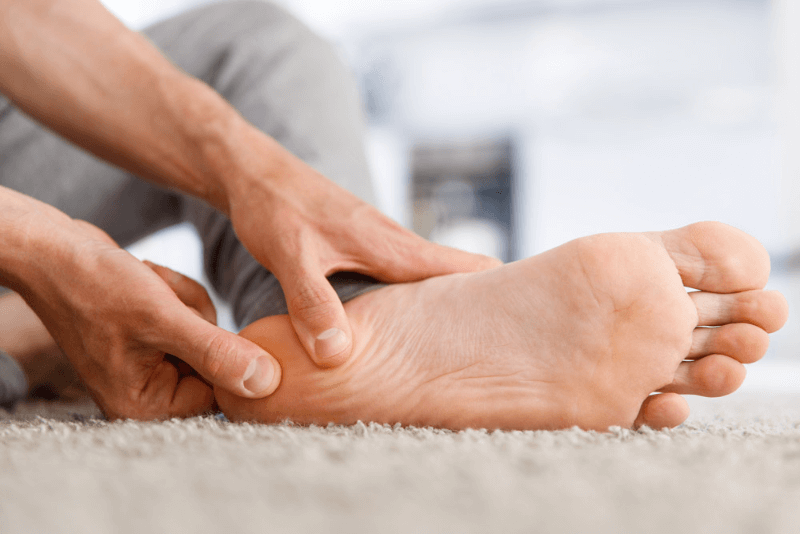 Close up foot massage