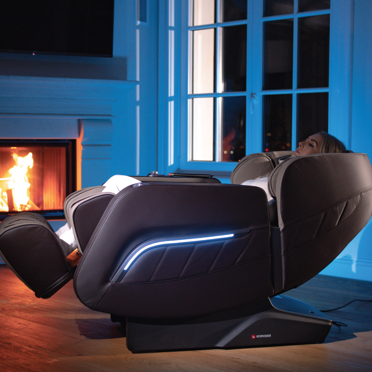 Brown-grey Color Komoder FOCUS II relax massage chair